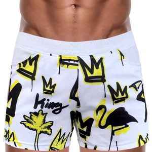 👑 king shorts neon white with yellow and black M